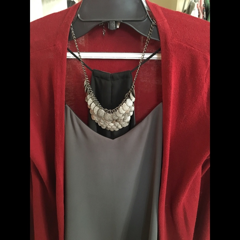 Silver Cascade Statement Necklace - image 3